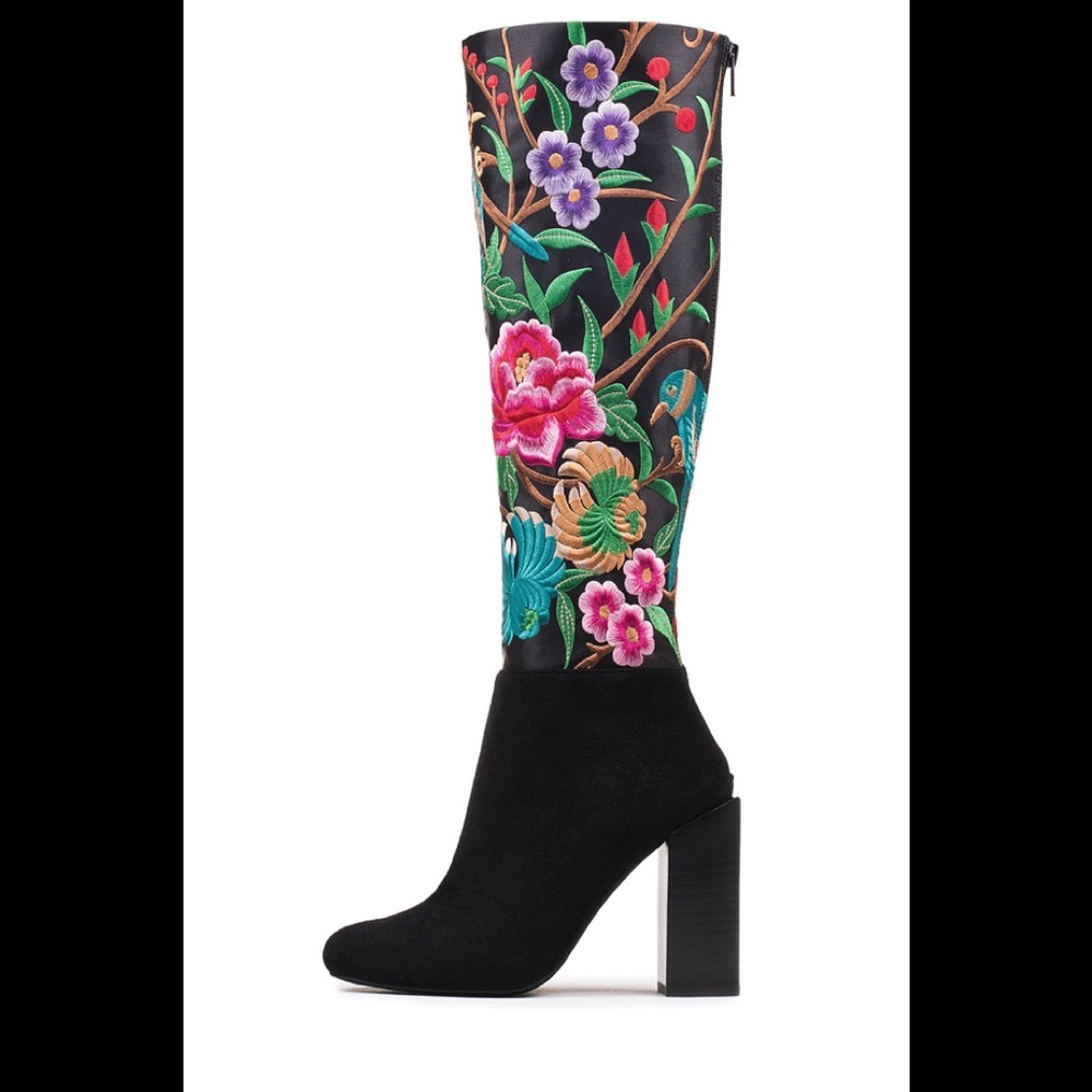 Jeffrey Campbell Embroidery Fiori Boots NWOT
